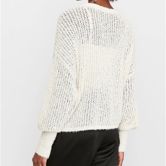 Eyelash Fringe Open Stitch Pullover Sweater - Picture 6 of 6